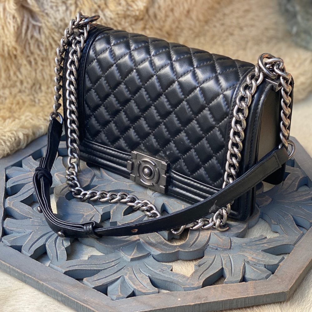 Beautiful quilted black bag